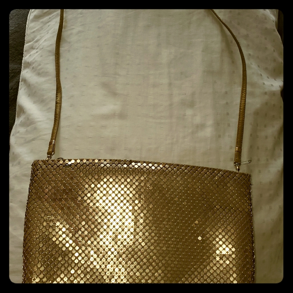 Whiting and davis gold sequin clutch